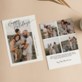 Modern Minimalist Happy Holidays Script Christmas Feestdagenkaart