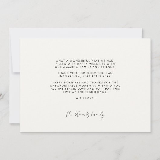 Modern minimalist Happy Kwanzaa foto Feestdagenkaart (Achterkant)