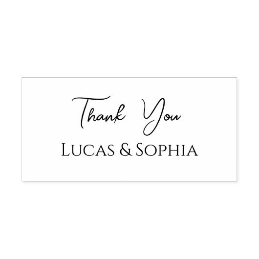 Modern Minimalist Hartelijk dank Rubberstempel (Afrduk)