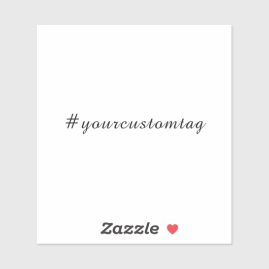Modern Minimalist Hashtag Sticker (Vel)