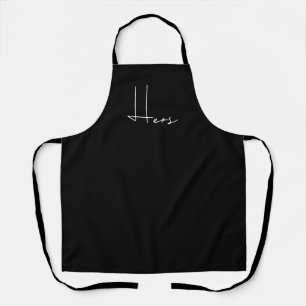 Modern minimalist Hers voor haar Schort