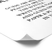 Modern Minimalist Hoeveel Pinda Baby shower spel Poster (Hoek)