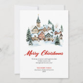 Modern Minimalist Holiday Scene Greeting Card Feestdagenkaart (Voorkant)