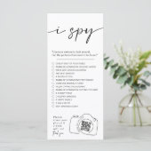 Modern Minimalist Ik spion bruiloft spel Foto's de Menu (Staand voorkant)