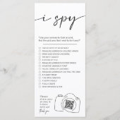 Modern Minimalist Ik spion bruiloft spel Foto's de Menu (Voorkant)