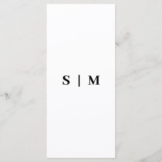 Modern Minimalist Ik spion bruiloft spel Foto's de Menu (Achterkant)