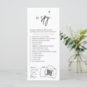 Modern Minimalist Ik spion bruiloft spel Foto's de Menu (Staand voorkant)