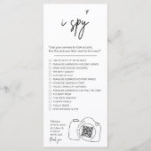 Modern Minimalist Ik spion bruiloft spel Foto's de Menu (Voorkant)