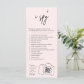 Modern Minimalist Ik spion bruiloft spel Foto's de Menu (Staand voorkant)