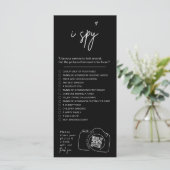Modern Minimalist Ik spion bruiloft spel Foto's de Menu (Staand voorkant)