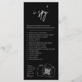 Modern Minimalist Ik spion bruiloft spel Foto's de Menu (Voorkant)