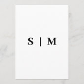 Modern Minimalist Ik spion bruiloft spel Foto's de Programmakaart (Achterkant)