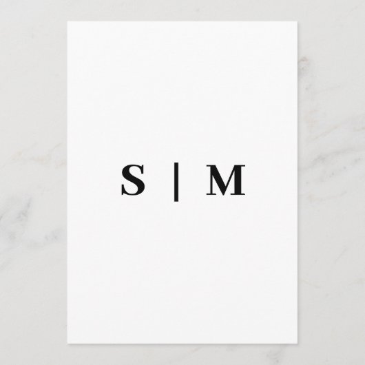 Modern Minimalist Ik spion bruiloft spel Foto's de Programmakaart (Achterkant)