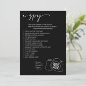 Modern Minimalist Ik spion bruiloft spel Foto's de Programmakaart (Staand voorkant)