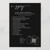 Modern Minimalist Ik spion bruiloft spel Foto's de Programmakaart (Voorkant)