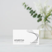 Modern Minimalist Innovation Company Sleek White Visitekaartje (Staand voorkant)