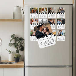 Modern Minimalist July 2026 Photo Calendar Magneet
