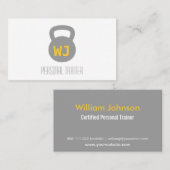 Modern minimalist Kettlebell Personal Trainer Visitekaartje (Voorkant / Achterkant)