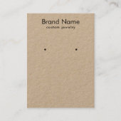 Modern Minimalist Kraft Jewelry Display Card Visitekaartje (Voorkant)