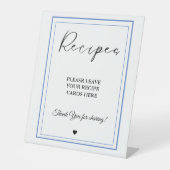 Modern Minimalist Laat je Recepten Vrijgezellenfee Reclamebord Met Voetstuk (Voorkant)