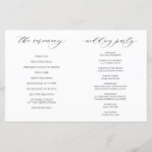 Modern minimalist Laurel Folded Wedding Programme (Achterkant)