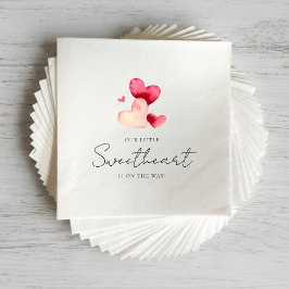 Modern Minimalist Little Sweetheart Baby Shower Servet