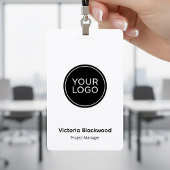 Modern Minimalist Logo ID Badge | Custom Company 