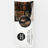 Modern Minimalist Logo Professional Business Spandoek (Verticaal)