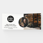 Modern Minimalist Logo Professional Business Spandoek (Horizontaal)