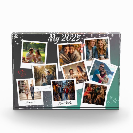 | Modern Minimalist Love Keepsake, Personalized  Fotoblokken (Voorkant)