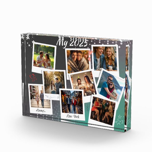 | Modern Minimalist Love Keepsake, Personalized  Fotoblokken (Rechts)