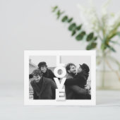 Modern Minimalist love photo collage wedding Briefkaart (Staand voorkant)