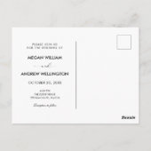 Modern Minimalist love photo collage wedding Briefkaart (Achterkant)