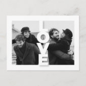 Modern Minimalist love photo collage wedding Briefkaart (Voorkant)