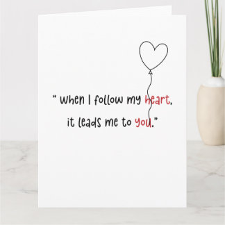 Modern Minimalist Love Quote Valentijn's Kaart