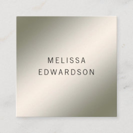 Modern minimalist luminous silver professional vierkante visitekaartje