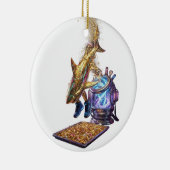 Modern Minimalist Luxury Cyber Shark Keramisch Ornament (Rechts)