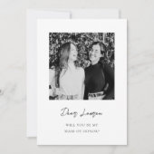 Modern Minimalist Maid of Honor Proposal Card Kaart (Voorkant)