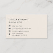 Modern Minimalist Makeup Artist Rose Gold Visitekaartje (Achterkant)