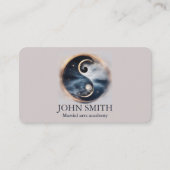 Modern Minimalist Martial Arts Yin Yang Karate  Visitekaartje (Voorkant)