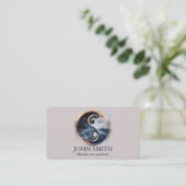 Modern Minimalist Martial Arts Yin Yang Karate  Visitekaartje (Staand voorkant)