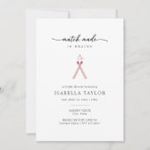 Modern Minimalist Match Bridal Shower Invitation Kaart (Voorkant)