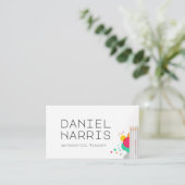 Modern Minimalist Mathematics Teacher Professional Visitekaartje (Staand voorkant)