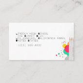 Modern Minimalist Mathematics Teacher Professional Visitekaartje (Achterkant)