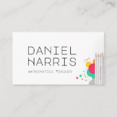 Modern Minimalist Mathematics Teacher Professional Visitekaartje (Voorkant)