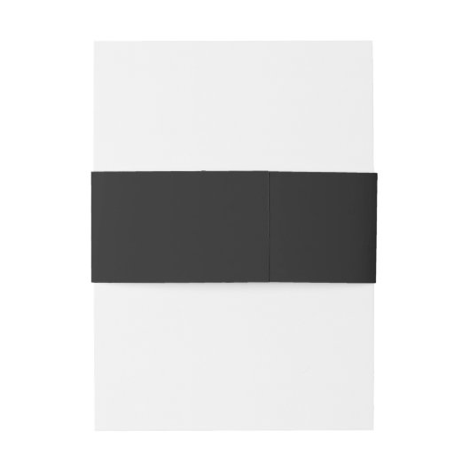 Modern Minimalist Matte Black Monogram Wedding Uitnodigingen Wikkel (Achterkant Voorbeeld)