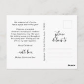 Modern minimalist, Merry and Bright Family Postca Briefkaart (Achterkant)