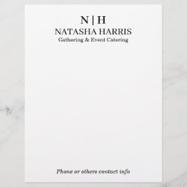 Modern Minimalist Monogram Logo letterhead Briefhoofd