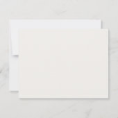 Modern Minimalist Monogram Stationery Note Card Kaart (Achterkant)