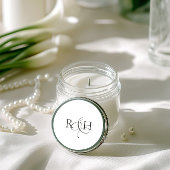 Modern Minimalist Monogram Wedding Sticker